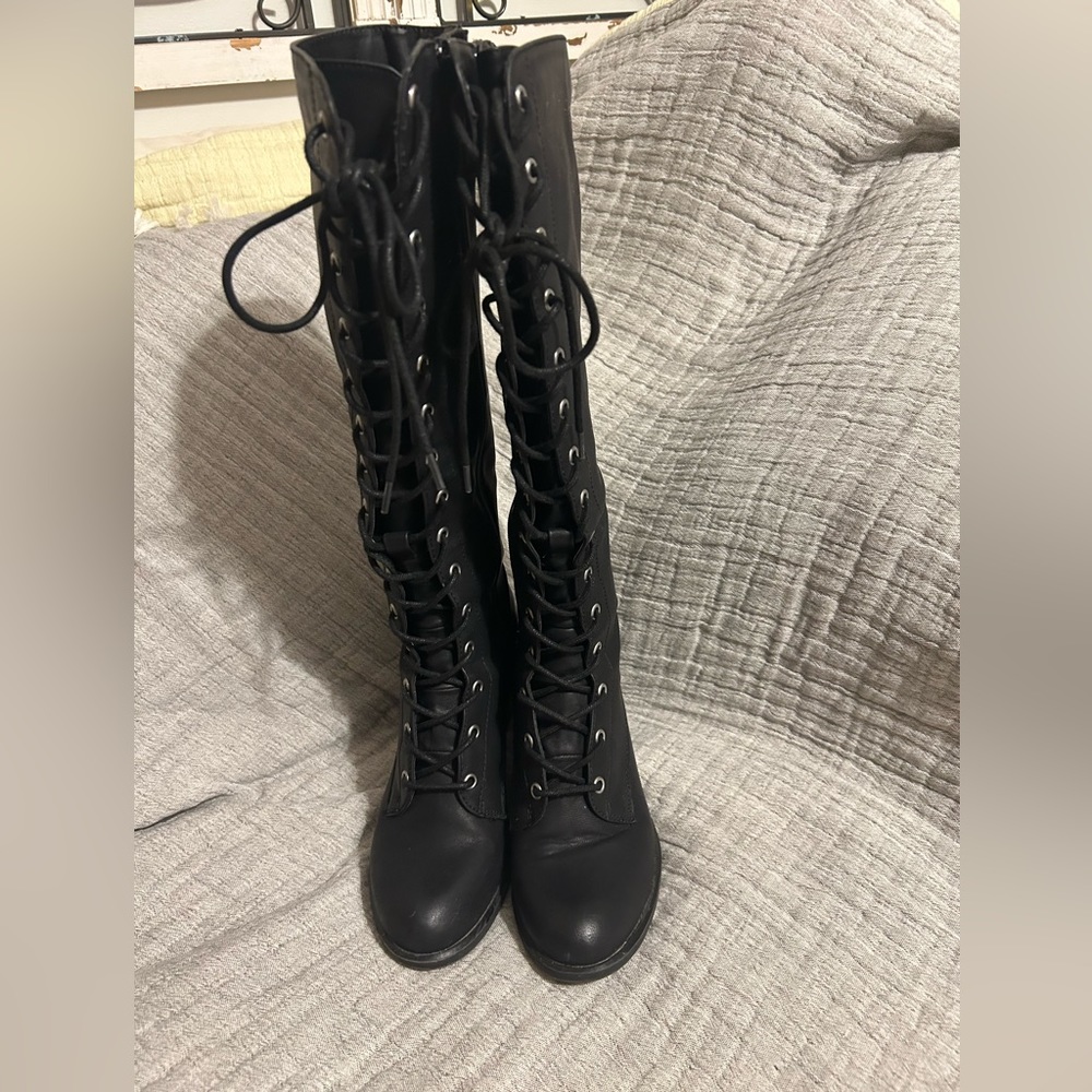 Nine West Lace Up black boots